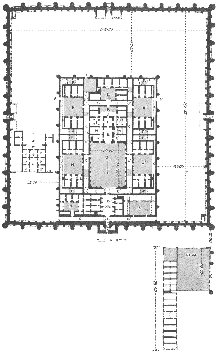 Ukhaidir, ground plan (737w by 1195h; 'cleaned' version)