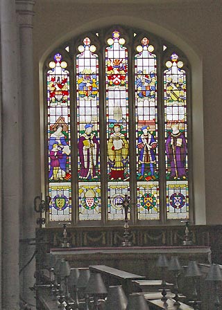Stained glass window, the Guild Chapel, Stratford-upon-Avon
