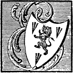 Woodcut of letter 'E', from Lee Priory Press 'The Poems of Sir Walter Raleigh' 1813, page 65, published size approximately 2.26cm wide by 2.26cm high.