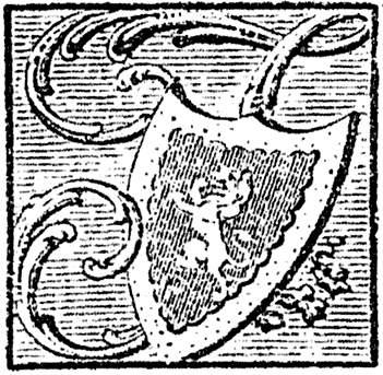 Woodcut letter T from page 1, Lee Priory Press 'Woodcuts and Verses' 1820, published size 2.23cm wide by 2.18cm high.