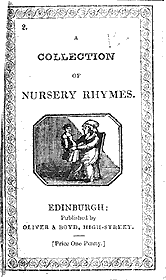 Title page: A Collection of Nursery Rhymes