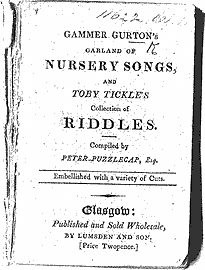 Gammer Gurton's Garland of  Nursery Songs title page