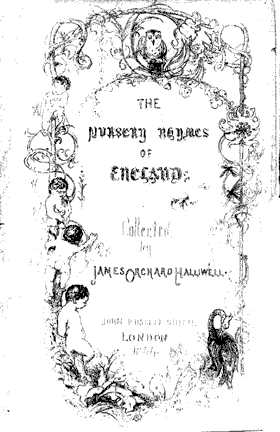 Nursery Rhymes of England title page