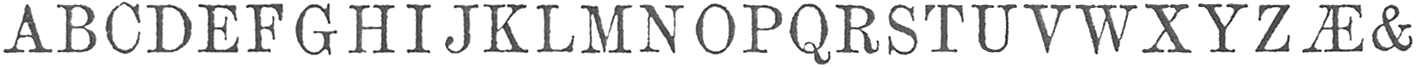 Font type - Modern Roman Capitals