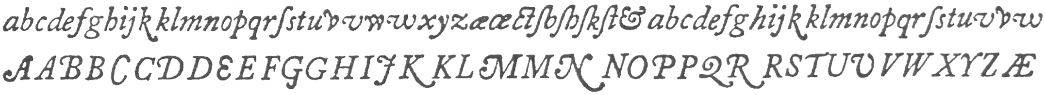Font type - Old Face Italic