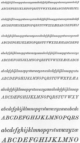 Font type - Modern Italic