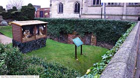 Stratford upon Avon, view across New Place site towards Chapel Lane & the Chapel