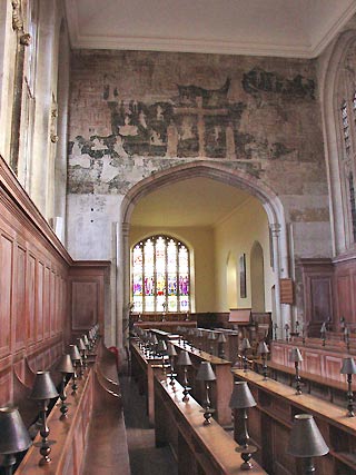 Medieval fresco of Last Judgement, the Guild Chapel, Stratford-upon-Avon