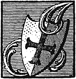 Woodcut for letter 'I', from Lee Priory Press 'Original Poems by William Browne' 1815, page 103, published size 2.1cm wide by 2.16cm high.