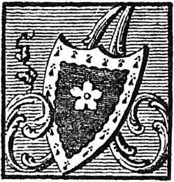 Woodcut for letter 'A', from Lee Priory Press 'Original Poems by William Browne' 1815, page 106, published size 2.11cm wide by 2.21cm high.