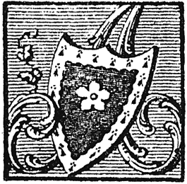 Woodcut for letter 'A', from Lee Priory Press 'Original Poems by William Browne' 1815, page 49, published size 2.24cm wide by 2cm high.