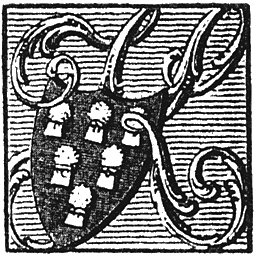 Woodcut for letter 'K', from Lee Priory Press 'Original Poems by William Browne' 1815, page 68, published size 2.17cm wide by 2.16cm high.
