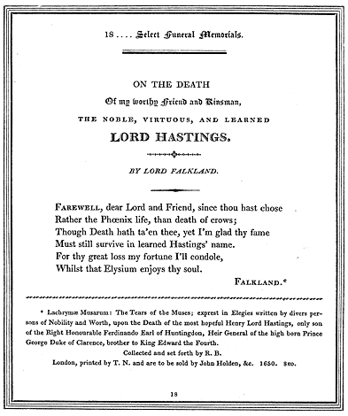 Page 18 from Lee Priory Press, Sir Egerton Brydges, 'Select Funeral memorials' 1818, published size 13.12cm wide by 15.71cm high.