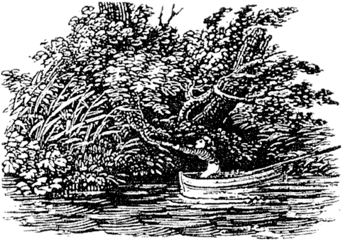 Woodcut for 'Derwent-Stream', page 63 top, from Lee Priory Press 'Woodcuts and Verses' 1820, published size 4.09cm wide by 2.87cm high.