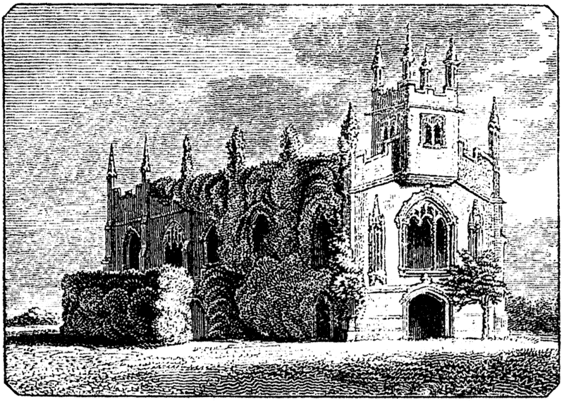 Woodcut for '... Sudeley Castle', page 79, from Lee Priory Press 'Woodcuts and Verses' 1820, published size 6.77cm wide by 4.85cm high.