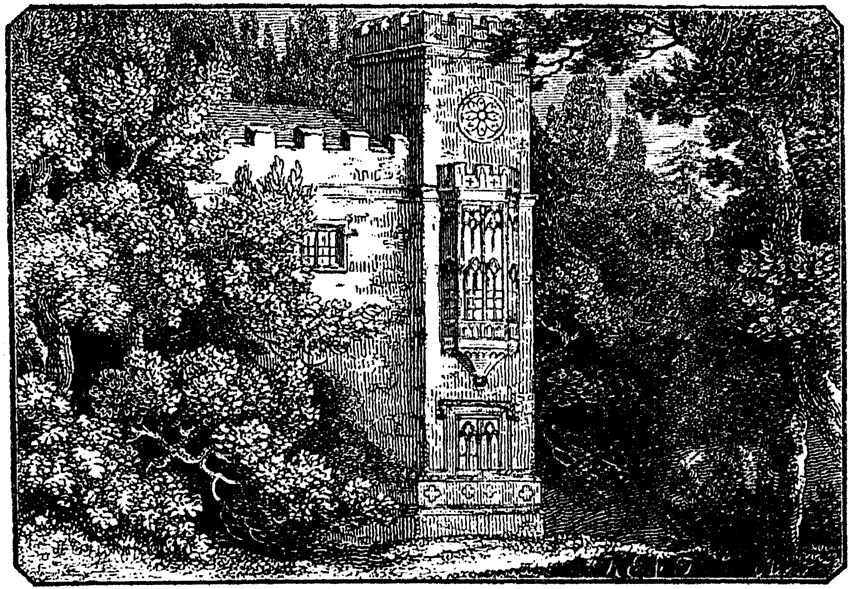 Woodcut for 'Farewell to Lee Priory', page 97, from Lee Priory Press 'Woodcuts and Verses' 1820, published size 7.22cm wide by 5.05cm high.