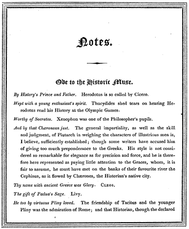 Page image for first page of 'Notes' from Lee Priory Press 'Woodcuts and Verses' 1820, published size 12.8cm wide by 15.51cm high.