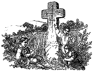 Cross surrounded by three children