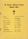 Cover to St.George's Memorial Church, Baghdad, parish information booklet