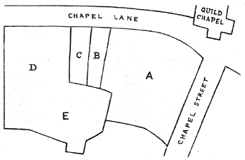 Plan of Poet's Gardens and environs
