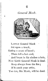 Nursery rhyme:  General Monk