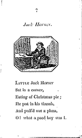 Nursery rhyme: Jack Horner