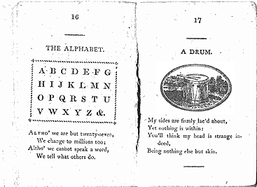 Gammer Gurton: The alphabet & A drum