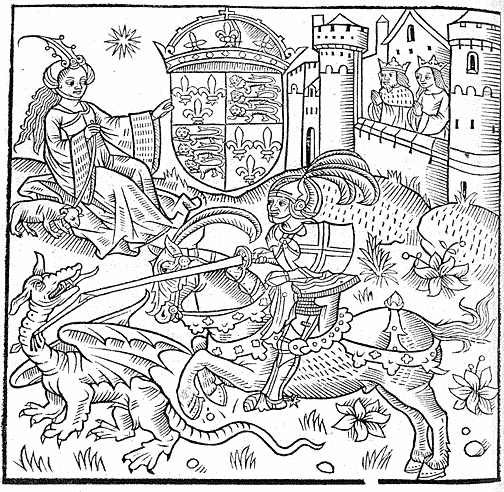 St. George and the Dragon, from 'The Art of Good Living and Good Dying', 1503