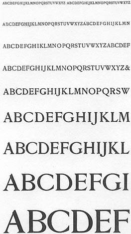 Font type - Flemish Roman Capitals