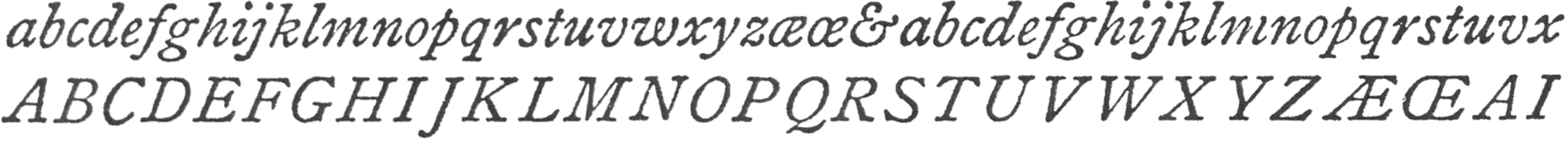 Font type - Old Style Italic