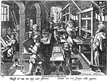 Interior of a printing office (1600)