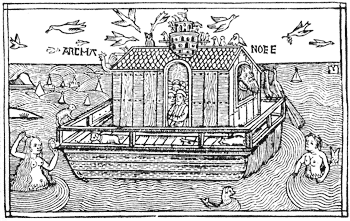 Noah's Ark, from the Bible in German, printed by Koberger at Nuremberg in 1483